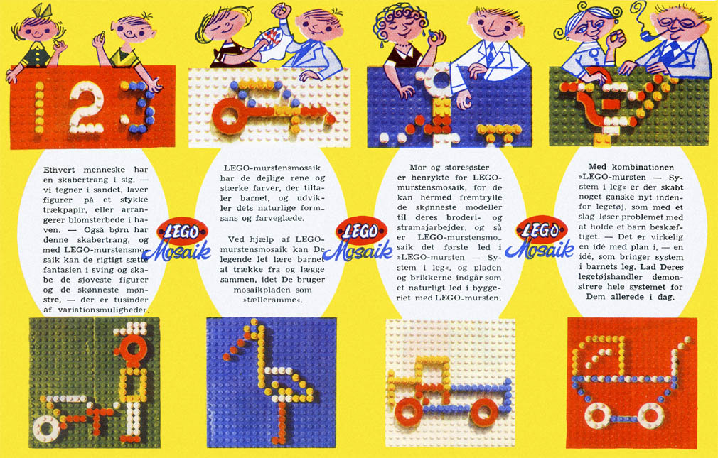 Lego Mosaik catalog, back side