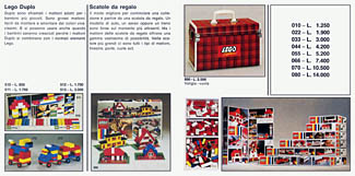 Italian 1970 catalog, pp 2-3. Click for a larger image