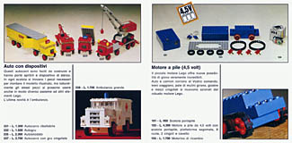 Italian 1970 catalog, pp 8-9. Click for a larger image