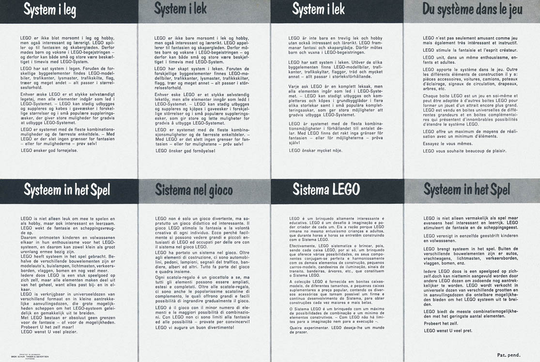 1963 system of Play catalog, back side.