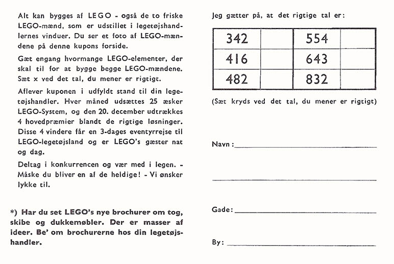 Contest leaflet, back