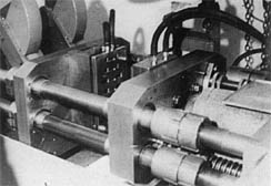 The first Injection Machine, 1949. Click for larger image